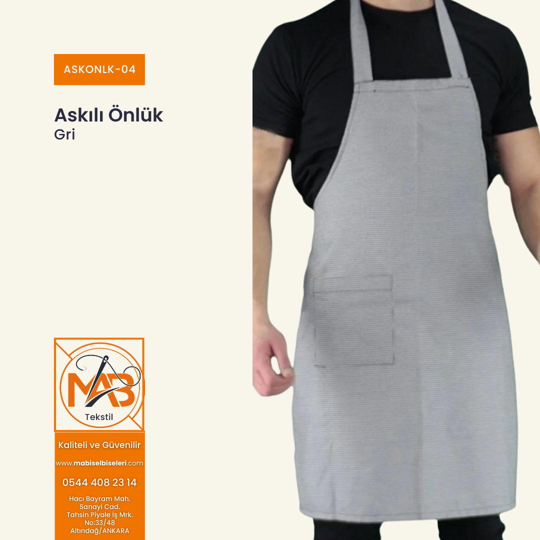 Askılı Önlük Gri