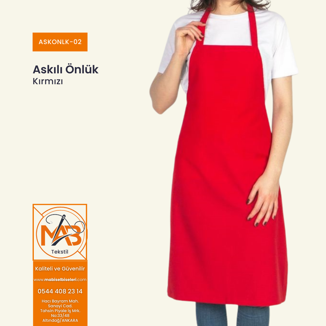Askılı Önlük Kırmızı