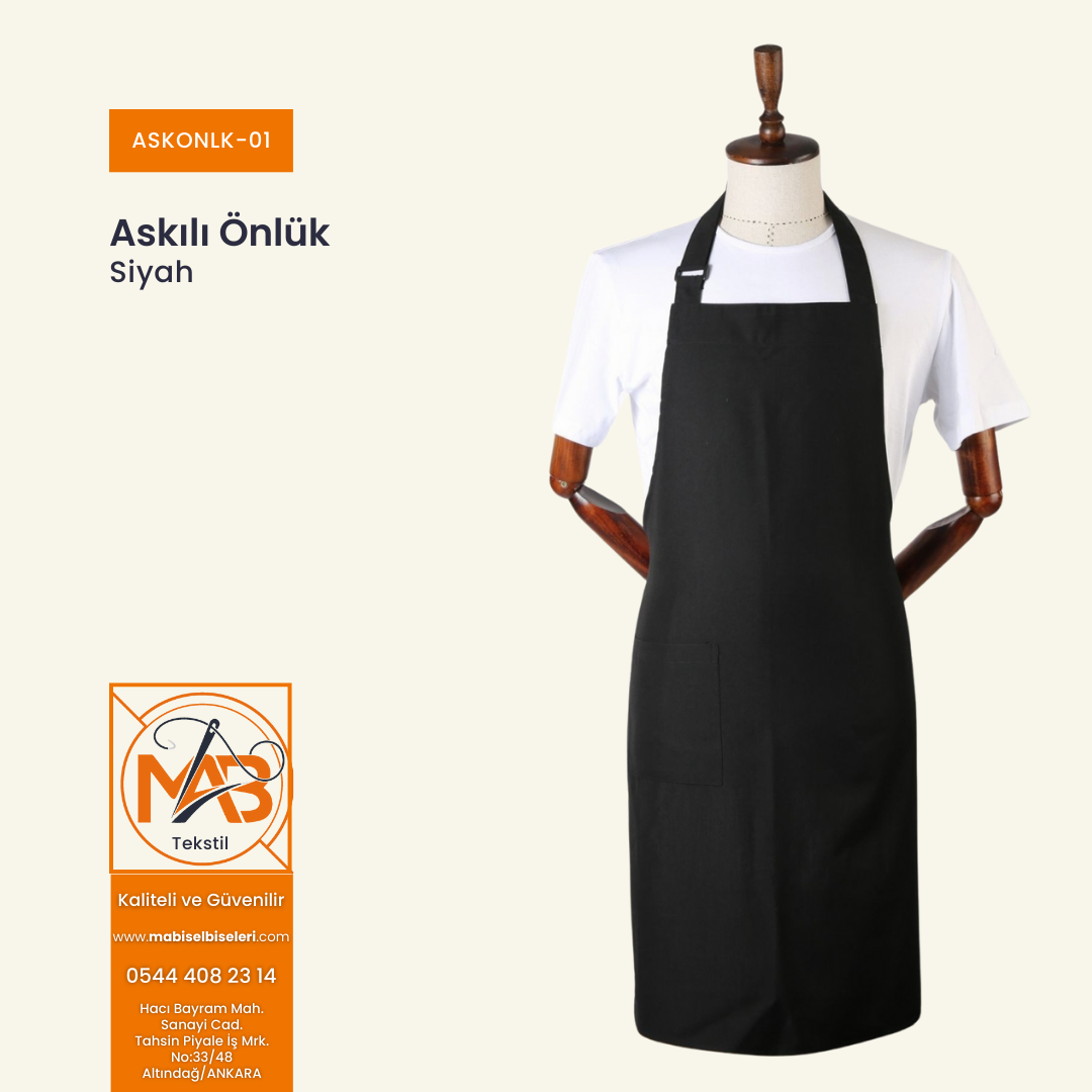 Askılı Önlük Siyah