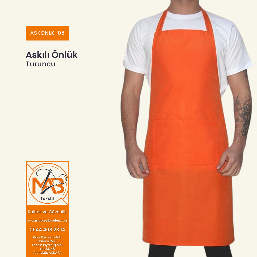 Askılı Önlük Turuncu