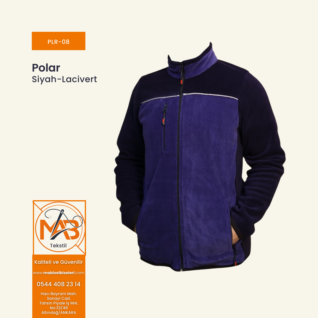 İşçi Polar Siyah - Lacivert